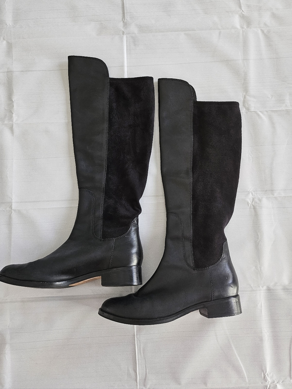 Cole Haan Nike Air Whitley Black Leather And. Suede Tall Boot